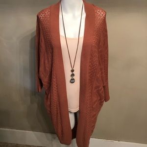 Pink Rose high low cardigan